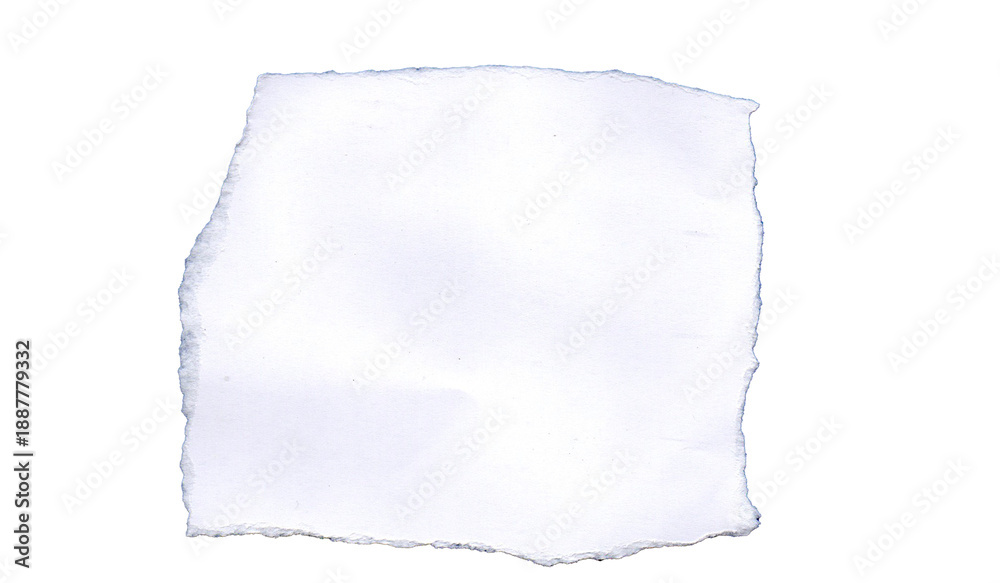 Obraz premium Close-Up of Torn White Paper on White Background