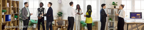 Fotografi Businesspeople group meeting in diverse office teamwork