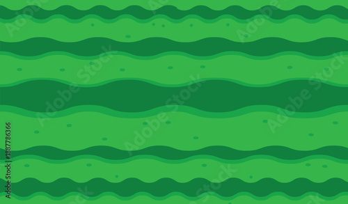 Abstract green watermelon rind inspired background with wavy stripes