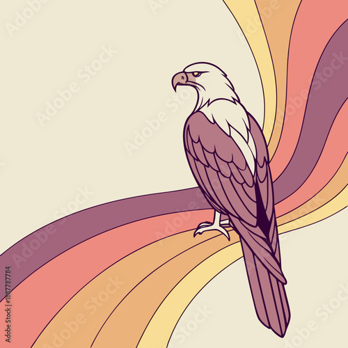 vector illustration of an abstract bird
