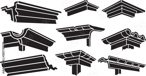 Roof Eaves and Cornices Architectural Details Collection