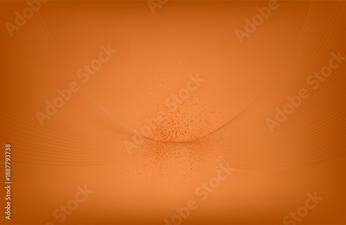 Modern abstract light orange background with a golden yellow wave of lines. Imitation of a sound wave.  golden frame. vector illustration. Suitable as wallpaper background, cover, template