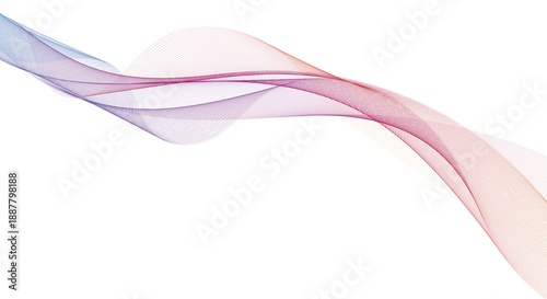 Abstract Purple Pink, blue Multilayer Gradient Wave Isolated on Transparent PNG Background