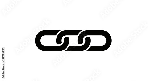 Black chain link metal object.