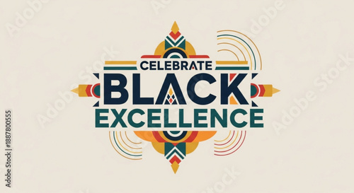 Celebrate black excellence event logo design
