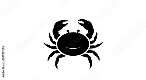 Black silhouette of a crab.