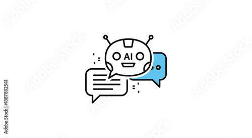Funny cartoon android character design as a glossy vector illustration icon for web technology and business computer print set