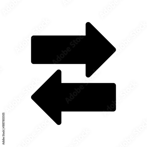 Free Download Directional Arrows Icon With Two Opposite Arrows Signifying Exchange, Direction, and Movement - GFXLoad