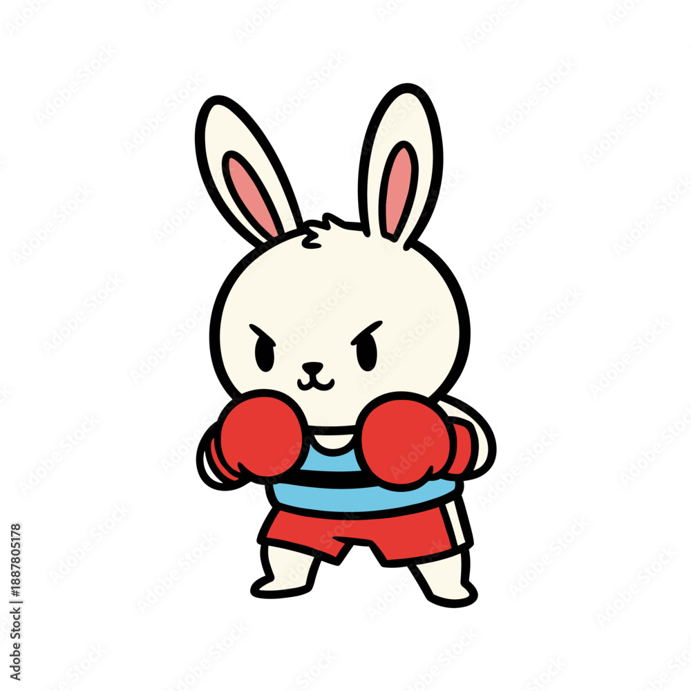 Fototapeta premium Cute Boxing Bunny Character