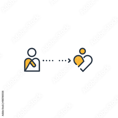 Person Transferring Heart to Another Person.