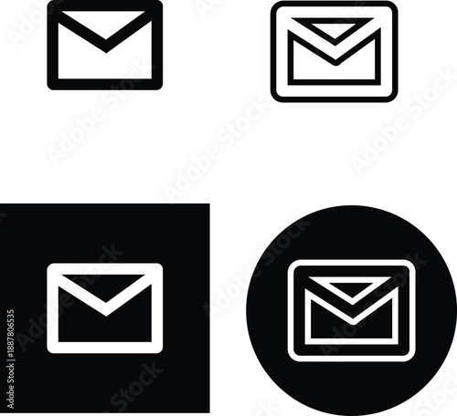 Vector mail box Single Icon Design 
