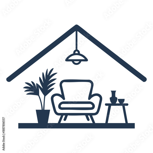 Drone with camera lens illustration