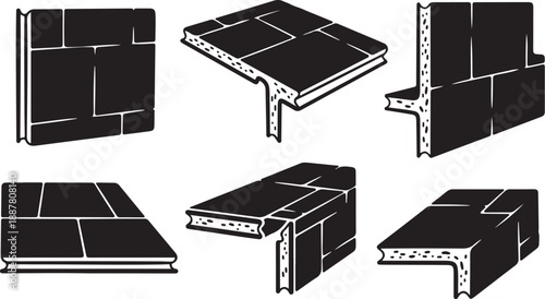 Detailed illustrations of various composite floor slab construction methods