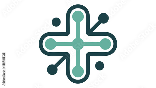 Minimalist green leaf logo design