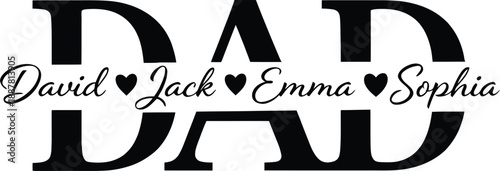 Personalized Dad Name Typography Design