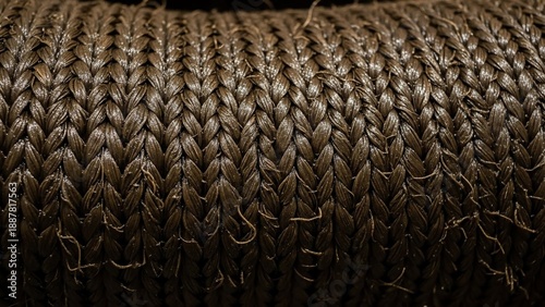 Close-up of a woven straw or wicker texture with intricate patterns.