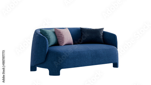 Modern sofa on an isolated background. Furniture for the interior collages and presentations.
