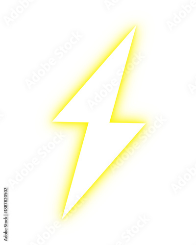 Free Download yellow neon thunder bolt, no background  - GFXLoad