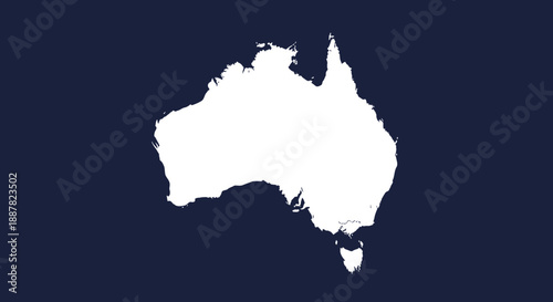 Australia map vector illustration