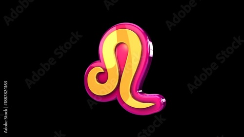 Wallpaper Mural golden 3d render icon signs leo with alpha rotary Torontodigital.ca