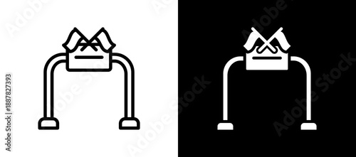 Finish Line whiteblack icon