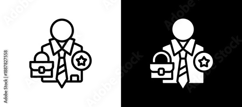 Best Employee whiteblack icon