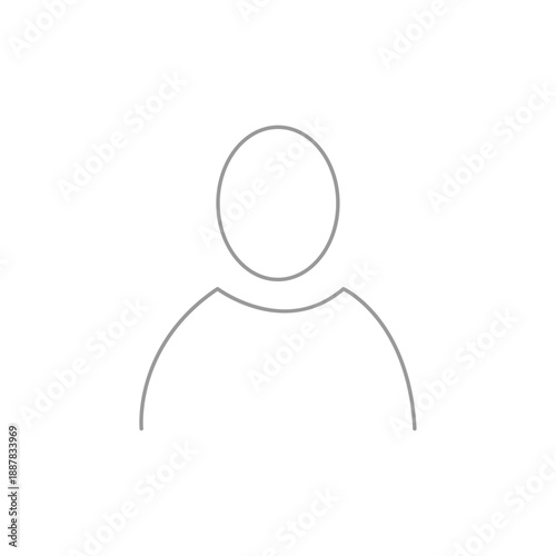 Vector flat illustration in grayscale. Avatar, user profile, person icon, gender neutral silhouette, profile picture. Suitable for social media profiles, icons, screensavers and as a template.