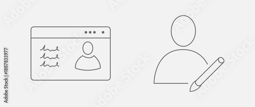 Vector flat illustration in grayscale. Avatar, user profile, person icon, gender neutral silhouette, profile picture. Suitable for social media profiles, icons, screensavers and as a template.