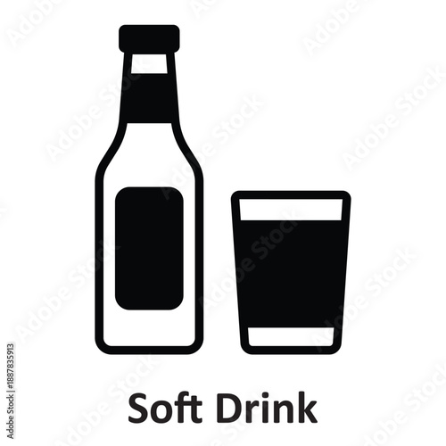 Soft Drink Vector icon which can easily modify or edit