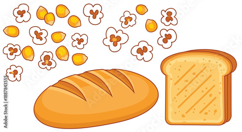 bread, toast, buns, pastries, bakery, food, cooking, kitchen, warm, delicious, freshly baked, golden, crispy, fluffy, yeast, flour, grain, dough, butter, jam, spread, rustic, homemade, artisanal, bake