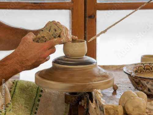 Traditional Pottery Workshop with Artisan at Work
