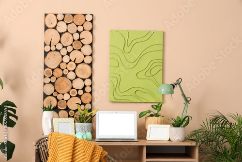 Interior of office with wor...