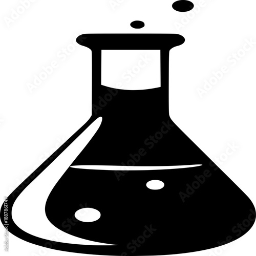 vector illustration of a laboratory flask
