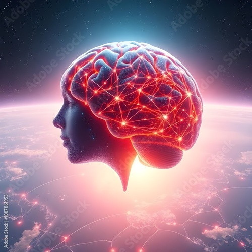 human brain in space