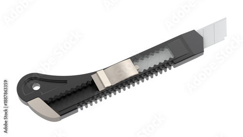 Sharp utility blade cutter professional studio 3d render isolated object high resolution transparent png photo