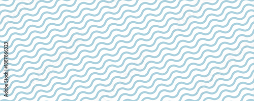 Seamless Wave Pattern, Hand drawn water sea vector background. Wavy beach print, curly grunge paint lines,