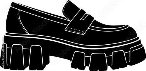 Chunky Tread Loafer Footwear Fashion Silhouette
