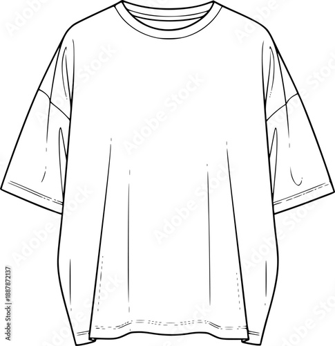 Heavyweight Boxy Tee Oversized T-Shirt Silhouette
