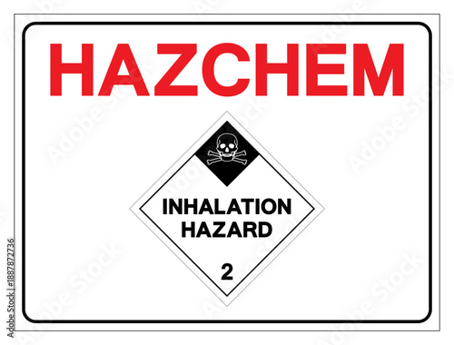 Hazard Chemical Inhalation Hazard Class 2 Symbol Sign, Vector Illustration, Isolate On White Background, Label .EPS10