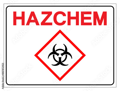 Hazard Chemical Infection Hazard Label Symbol Sign ,Vector Illustration, Isolate On White Background Label .EPS10
