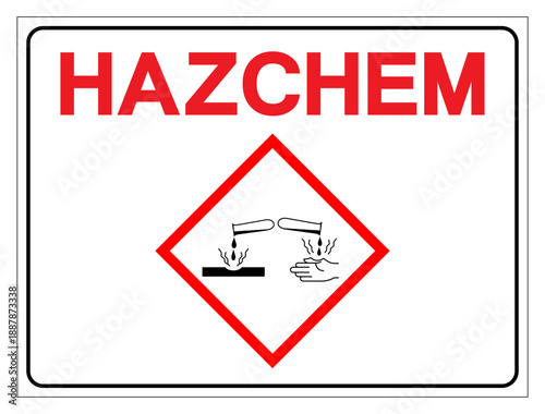 Hazard Chemical Corrosion Symbol Sign, Vector Illustration, Isolate On White Background Label .EPS10