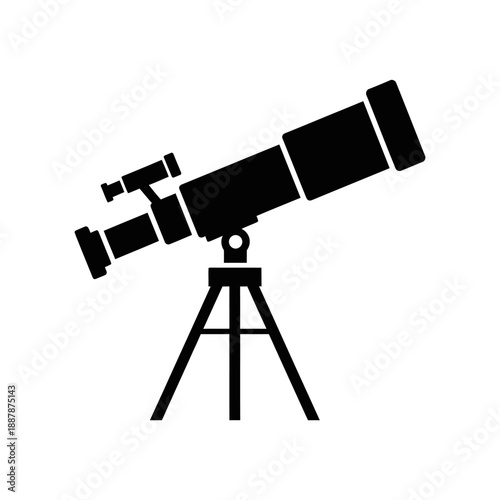 Telescope on a tripod stand.