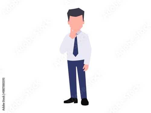 Thoughtful Businessman in Thinking Pose