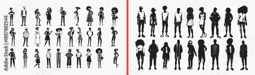 school kids cartoon characters, student illustration set, cute children with backpacks, hand drawn school kids, black and white student doodles, kids education illustration, school character collectio