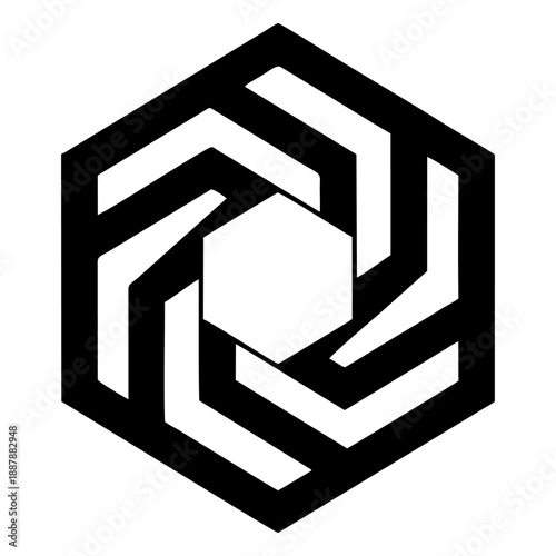 Hexagon Tech Logo Icon for AI and Blockchain Platforms