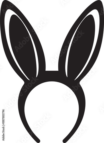 Rabbit ears headband vector illustration for Easter celebrations and costume accessories