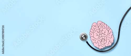 Paper human brain with stet...