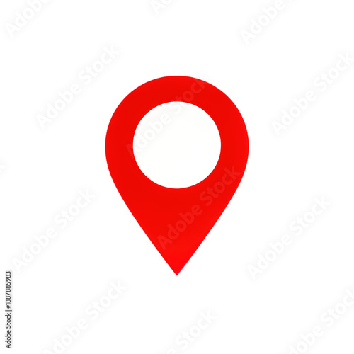 Red location pin with white center