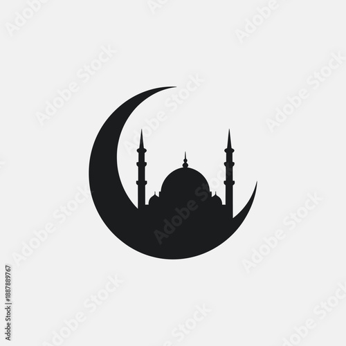 Festive Eid Mubarak celebration background with traditional Islamic elements.