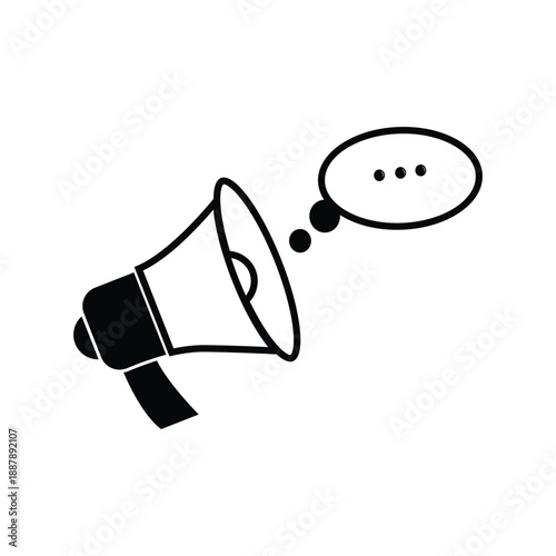 Marketing Announcement Megaphone Outline Icon